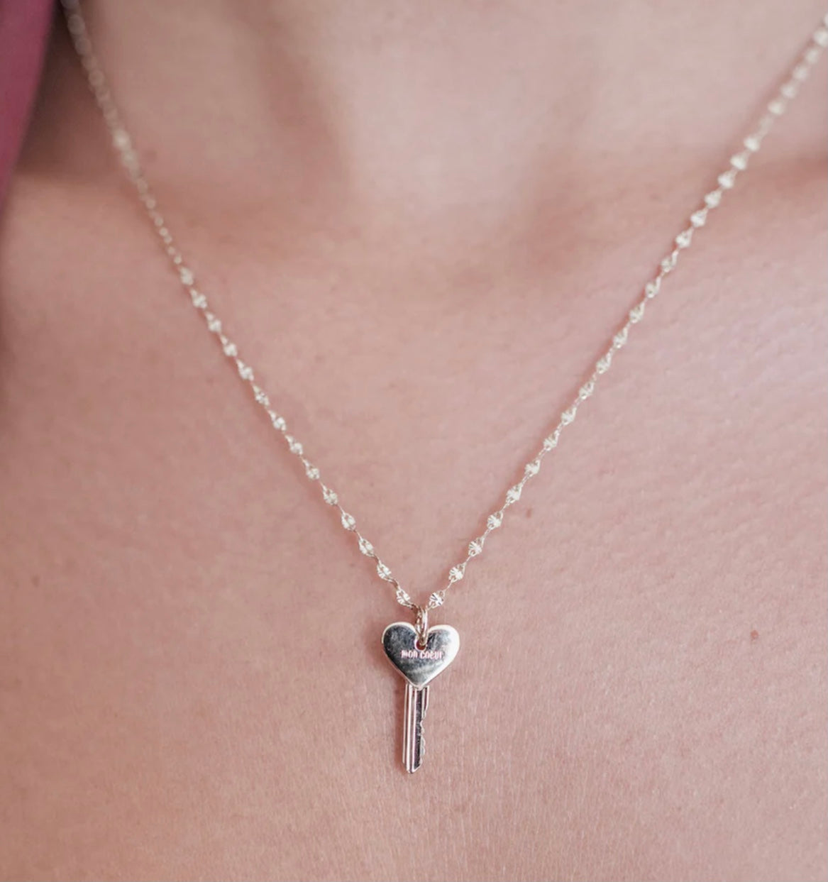 Amour Key Necklace- Rose Gold