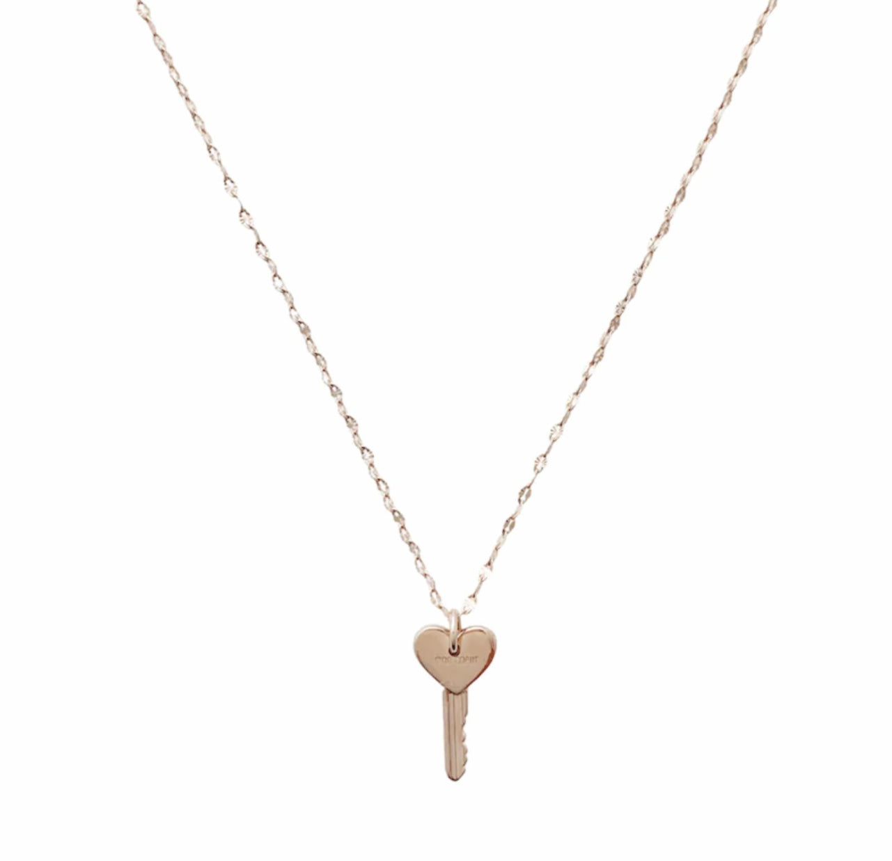 Amour Key Necklace- Rose Gold