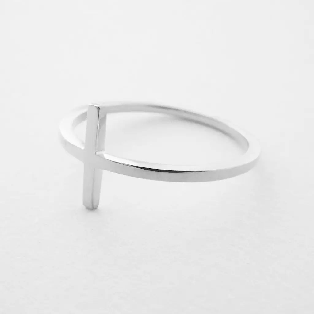 Honey Cat T-Bar Ring Silver