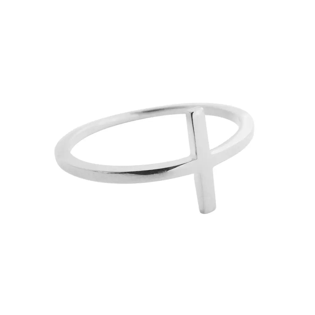 Honey Cat T-Bar Ring Silver