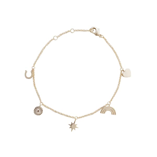 Honey Cat Lucky Charms Bracelet - Gold